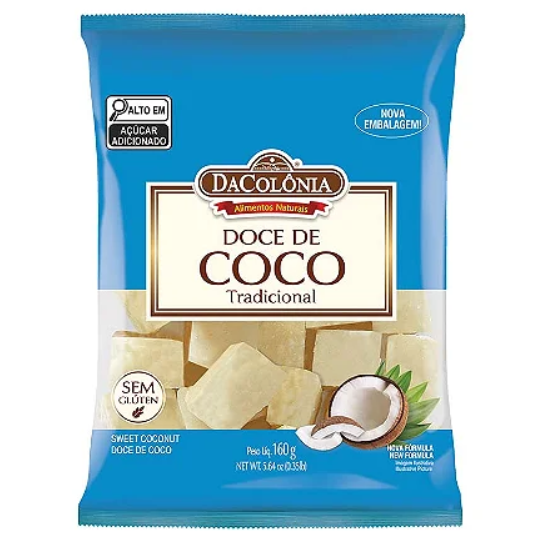 Doce De Coco Tradicional 160g - Dacolônia