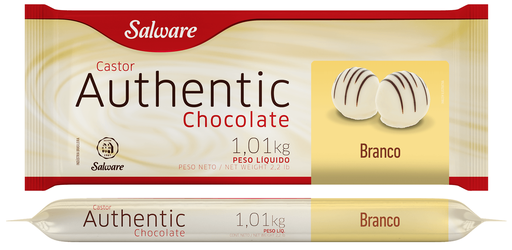 Chocolate Authentic Branco 1,01kg - Salware