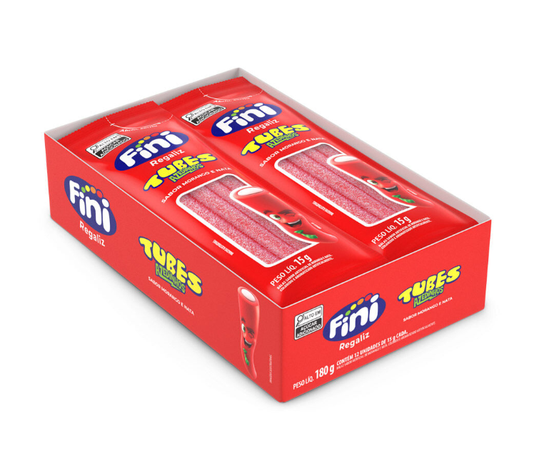 Tubes Morango Azedinho Com 12x15g Cada - Fini