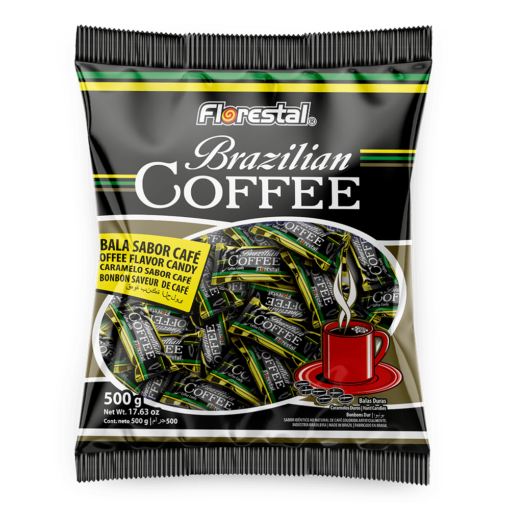 Bala Brazilian Coffee Sabor Café 500g - Florestal