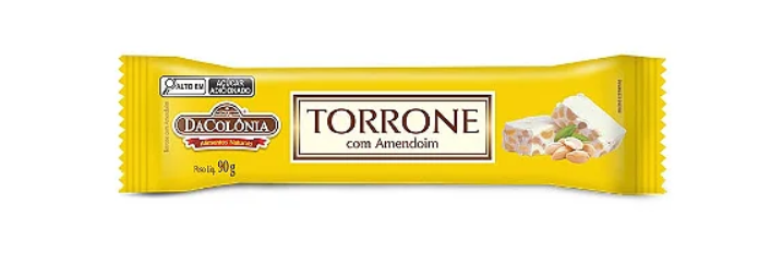 Torrone De Amendoim 90g - Dacolônia