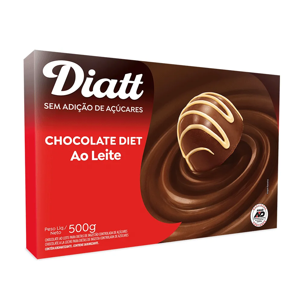 Chocolate Ao Leite Diet 500g - Diatt