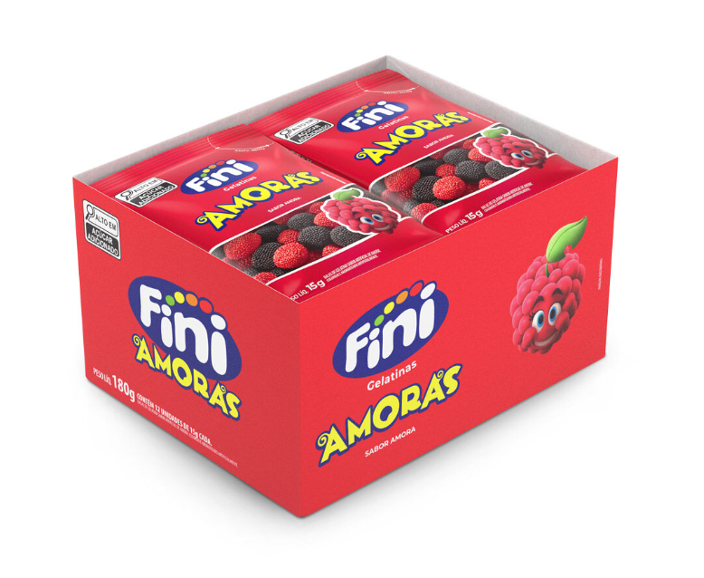 Bala Gelatina Mini Amoras Com 12x15g Cada - Fini