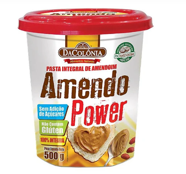 Pasta Integral De Amendoim Amendopower 500g - Dacolônia