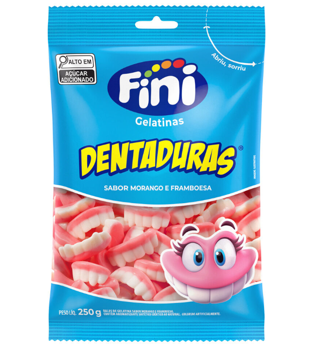 Bala Gelatina Dentaduras 250g - Fini