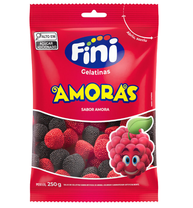 Bala Gelatina Amoras 250g - Fini