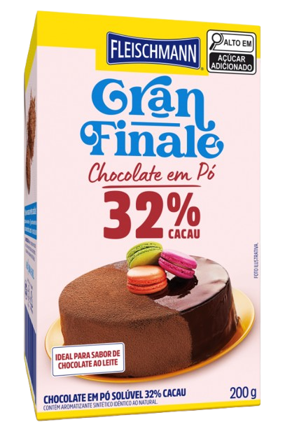Chocolate Em Pó 32% Cacau 200g Gran Finale - Fleischmann