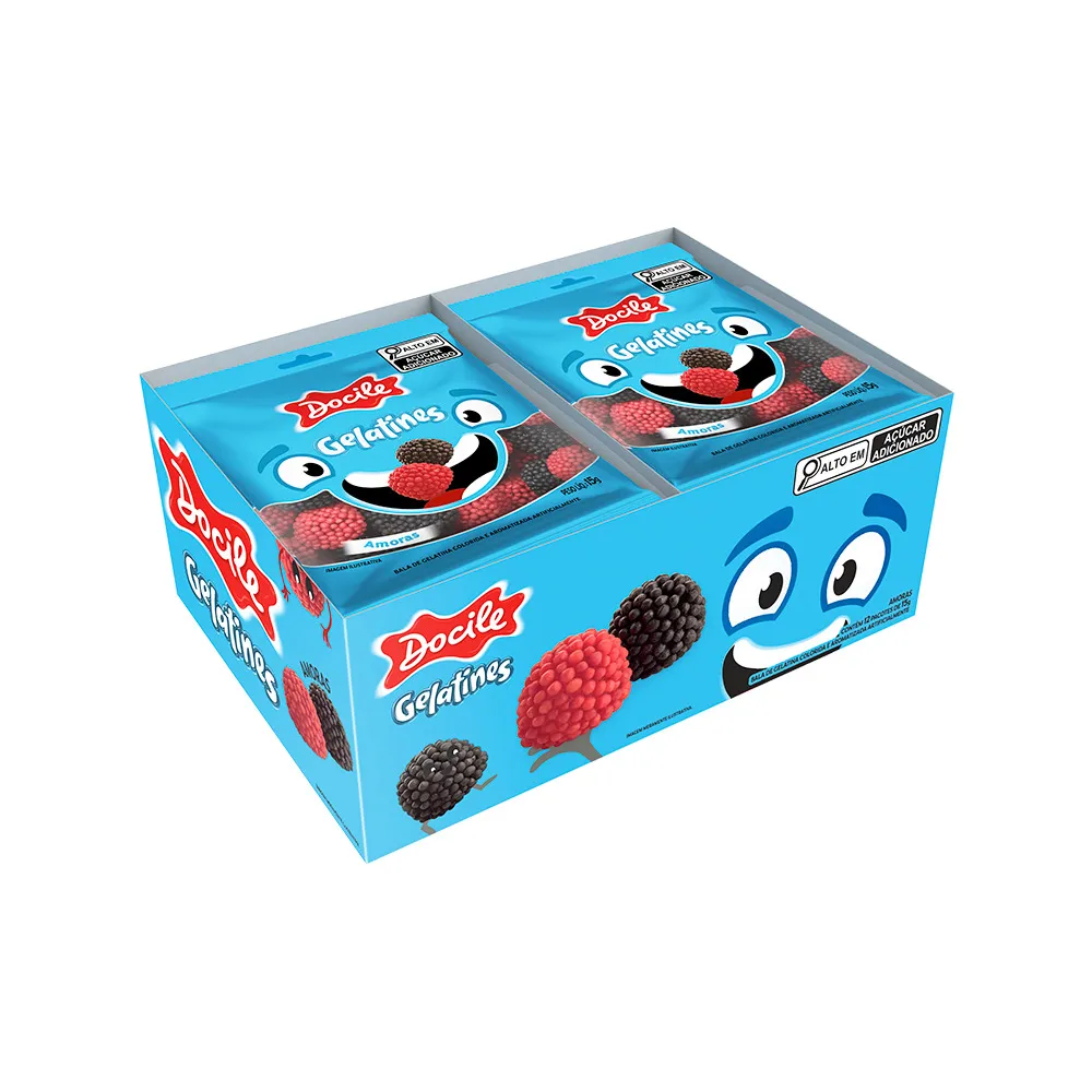 Bala De Gelatina Mini Amoras Com 12x15g - Docile