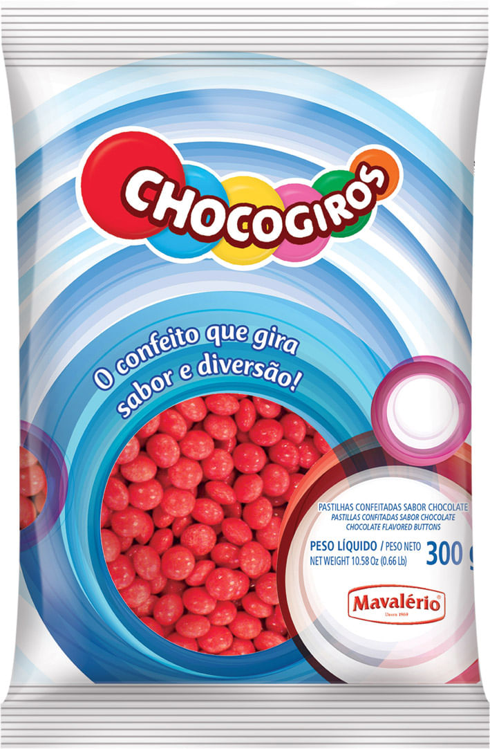 Mini Pastilhas Vermelhas Chocogiros 300g