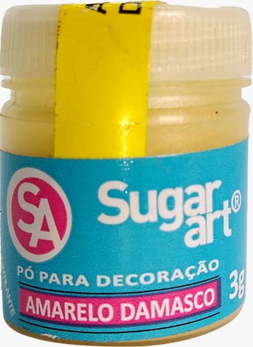 Pó P/ Decoração Amarelo Damasco 3g - Sugar Art