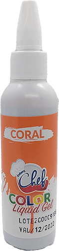 Corante Color Liquid Gel Coral 25g