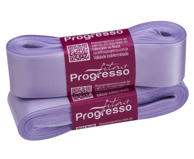 Fita De Cetim N7 10m X 30mm Lilás Cor 245 - Progresso