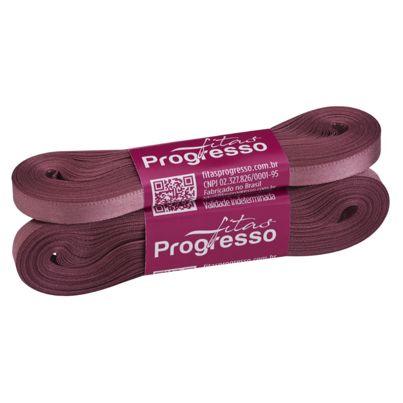 Fita De Cetim N1 10m X 7mm Rose Cor 344- Progresso