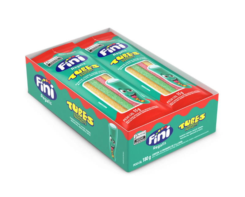 Tubes Três Cores Azedinho Com 12x15g Cada - Fini