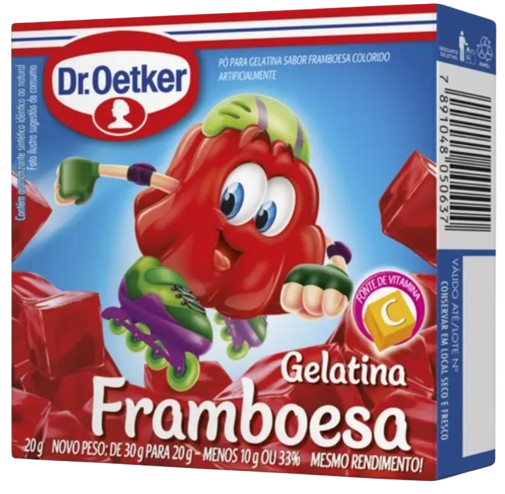 Gelatina Sabor Framboesa 20g - Dr.Oetker