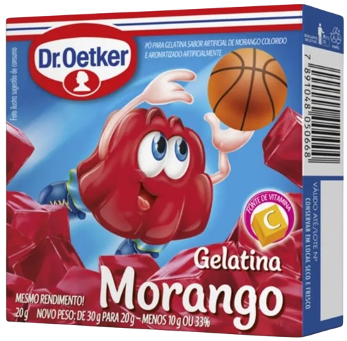 Gelatina Sabor Morango 20g - Dr.Oetker