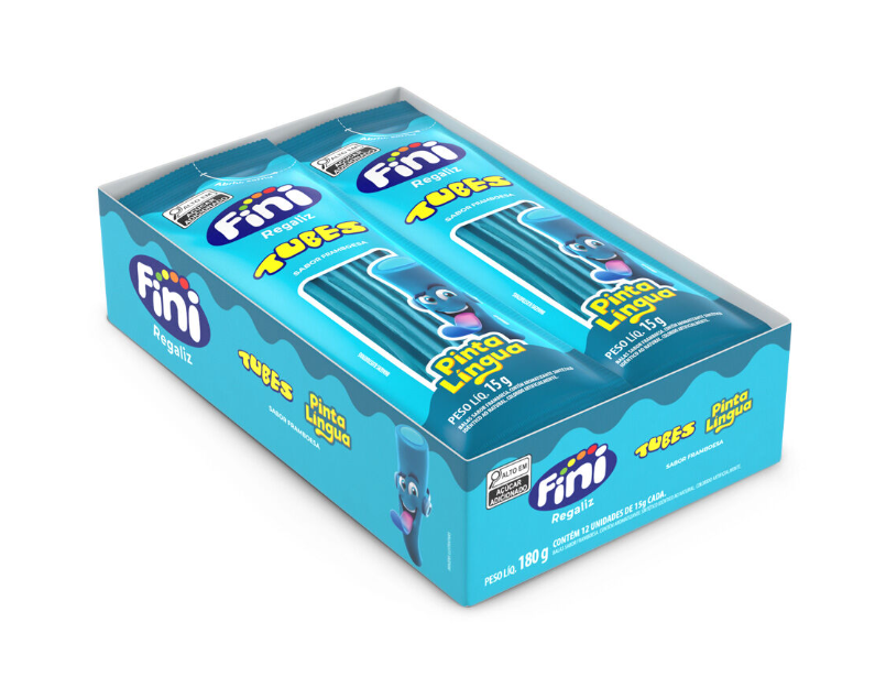 Tubes Pinta A Língua Sabor Framboesa Com 12x15g Cada - Fini