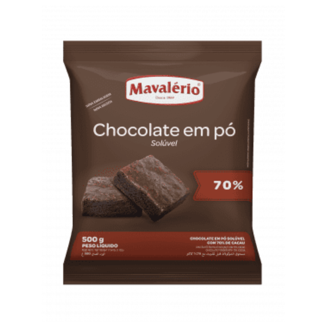 Chocolate Em Pó 70% Cacau Solúvel 500g - Mavalerio