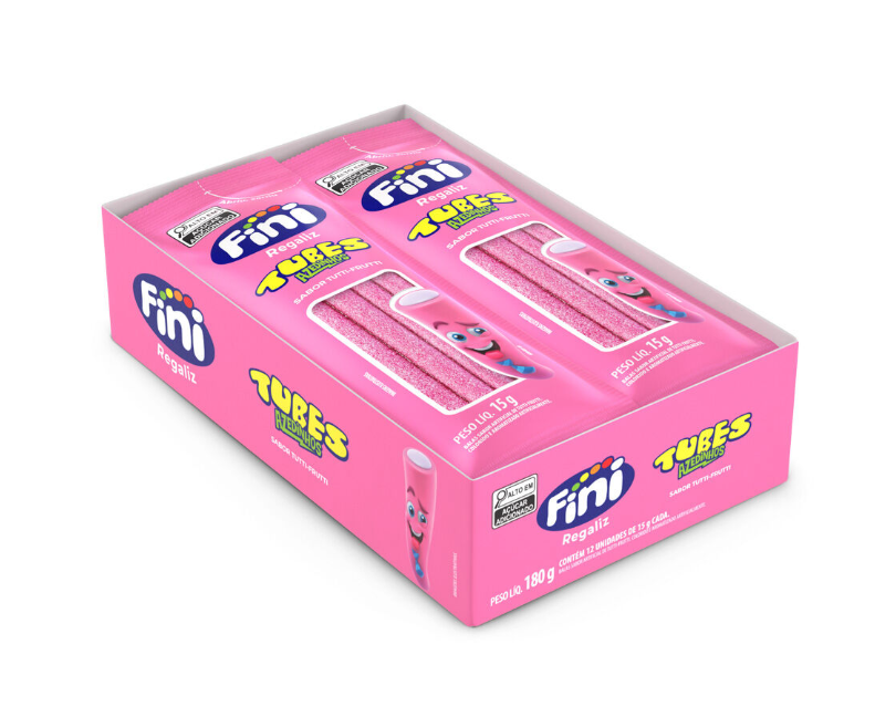 Tubes Tutti Frutti Azedinho Com 12x15g Cada - Fini