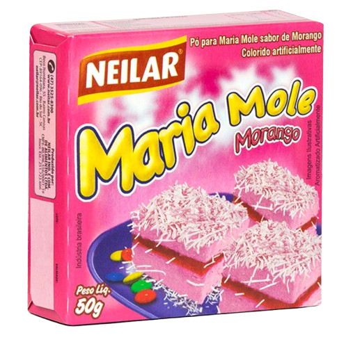 Pó Para Maria Mole Sabor Morango 50g - Neilar