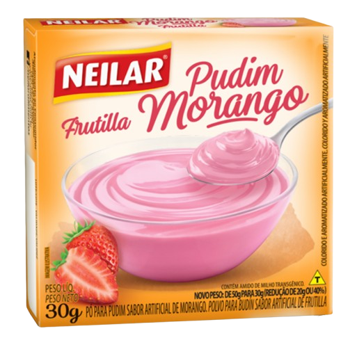Pó Para Pudim Sabor Morango 30g - Neilar