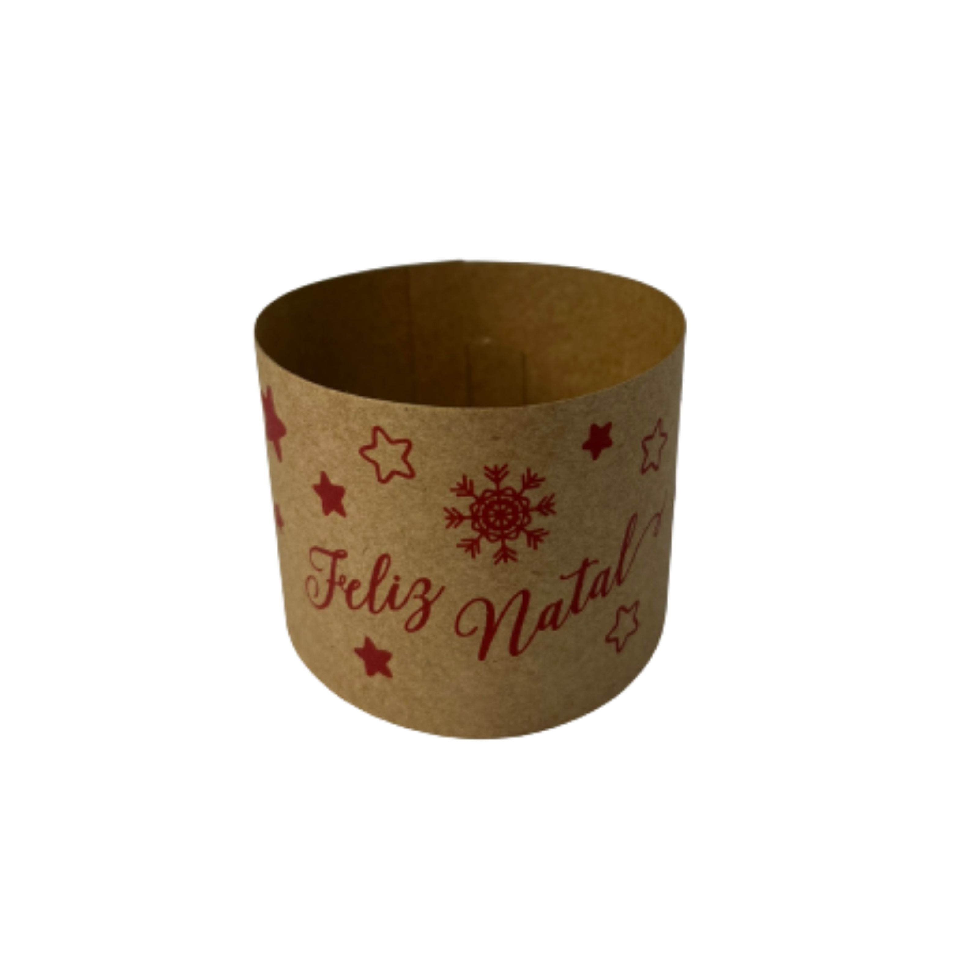 Cinta Panetone 100g Kraft Estrelado C/10 Unidades - Distak