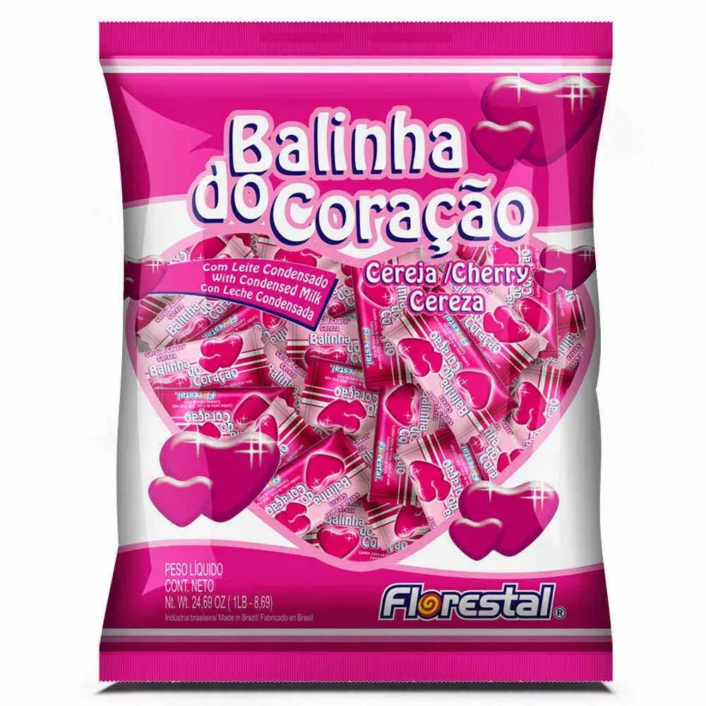 Balinha Coração Cereja 500g - Florestal
