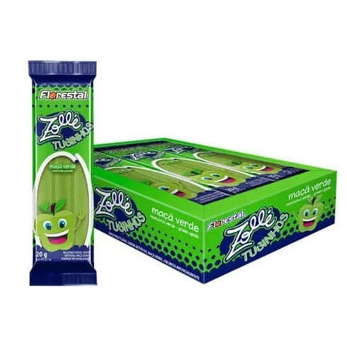 Bala Zollé Tubinhos Maçã Verde 12x20g - Florestal