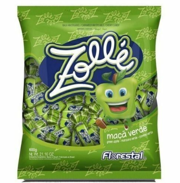 Bala Mastigável Zollé Sabor Maça Verde 500g - Florestal