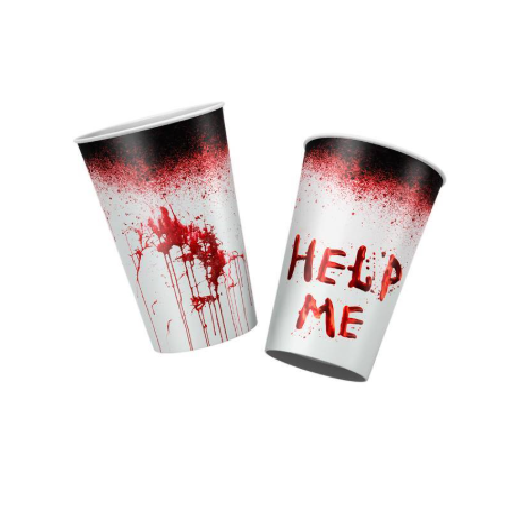 Copo Papel 180ml Help Me C/8un. Halloween - Regina