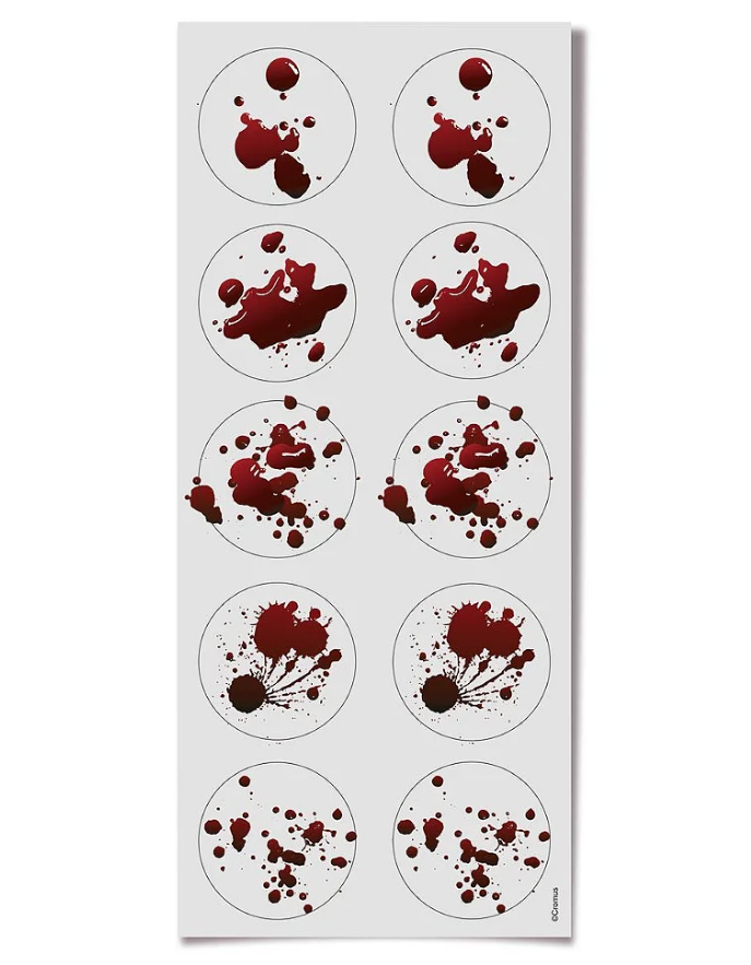 Adesivo Redondo Sangue C/30 Und. Halloweeen - Cromus
