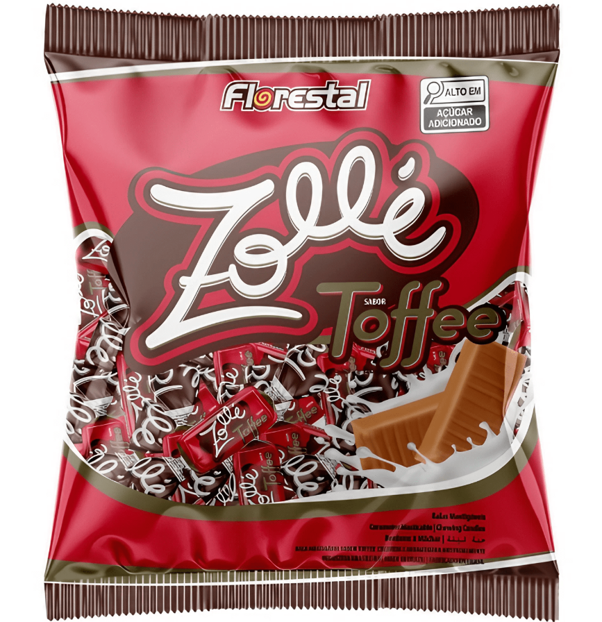 Bala Mastigável Zellé Sabor Toffe 500g - Florestal