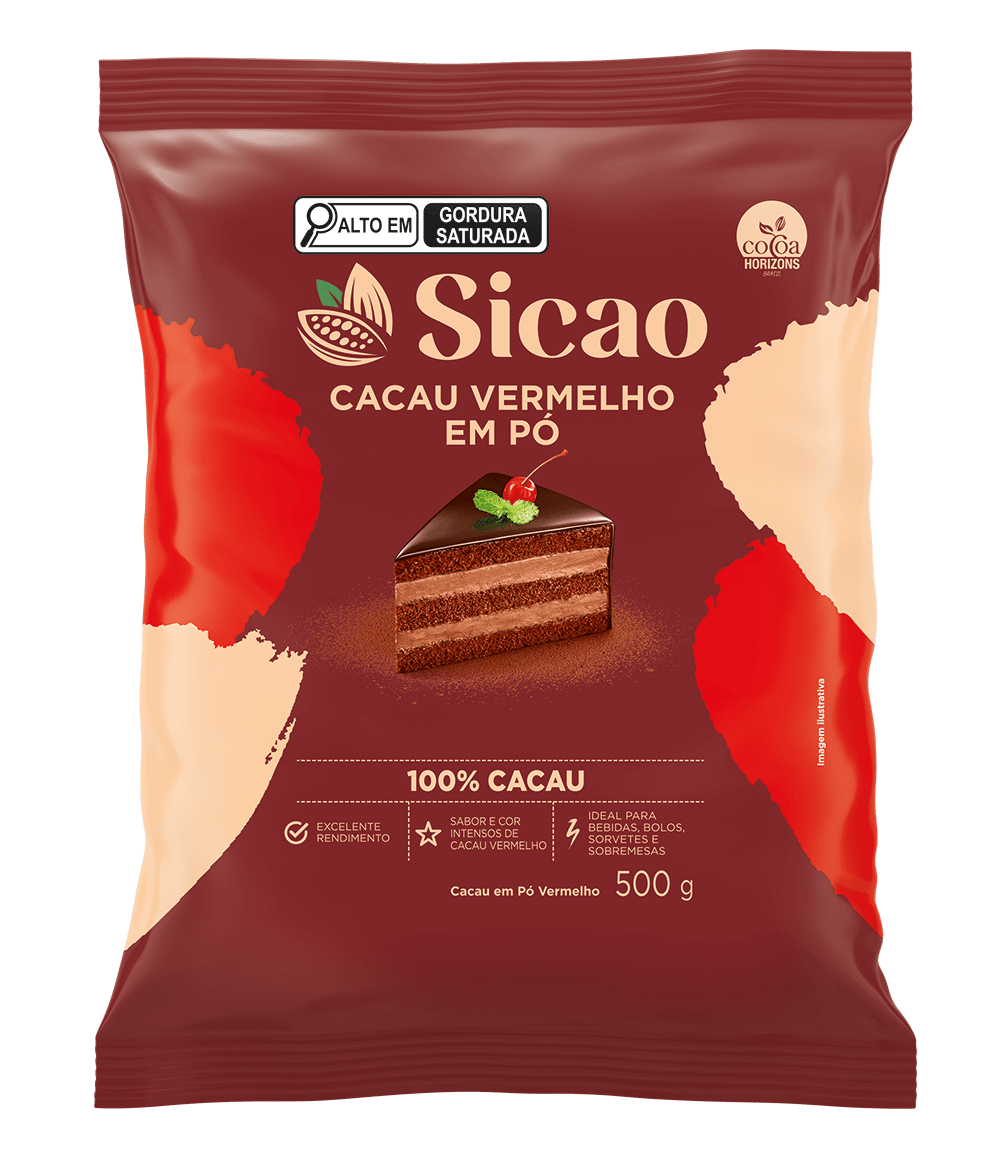 Cacau Em Pó Vermelho 100% 500g - Sicao