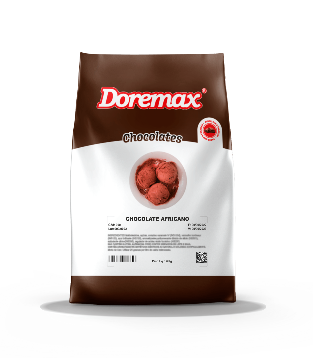 Saborizante Em Pó Sabor Chocolate Africano 1,0kg Doremax - Doremus