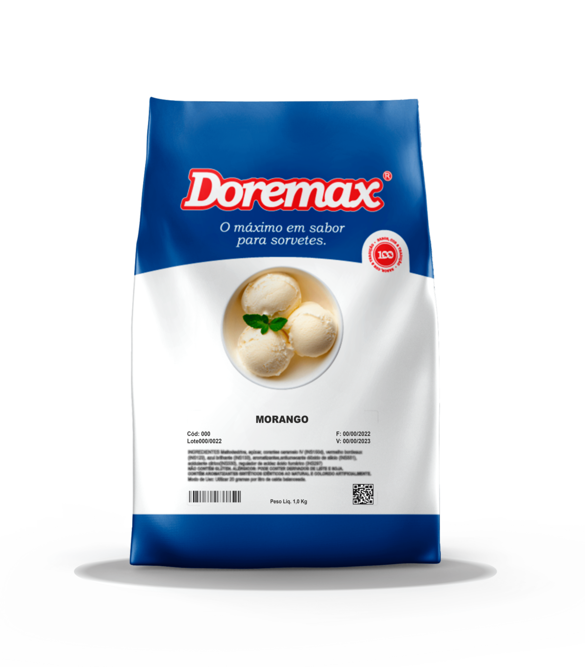 Saborizante Em Pó Sabor Morango 1,0kg Doremax - Doremus
