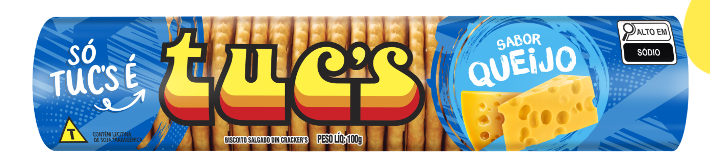 Biscoito Salgado Cracker'S Sabor Queijo 100g - Tuc'S