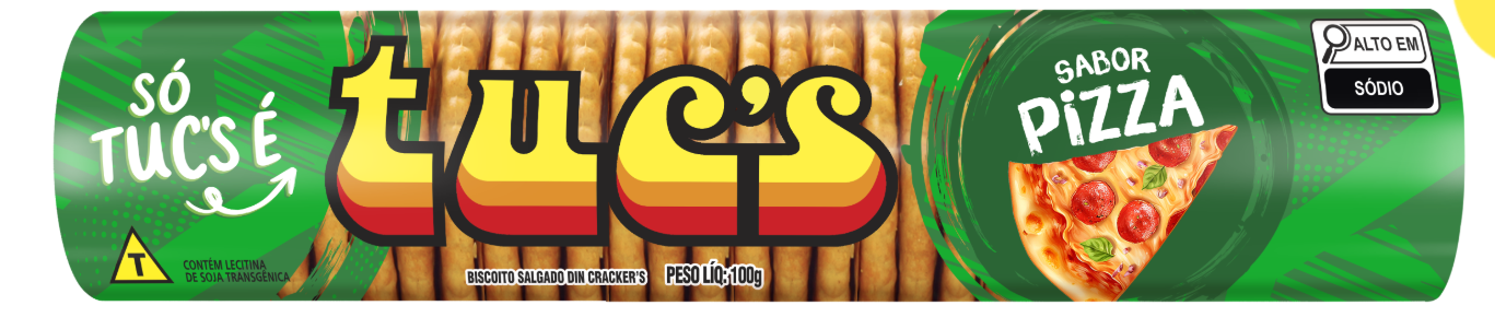 Biscoito Salgado Cracker'S Sabor Pizza 100g - Tuc'S