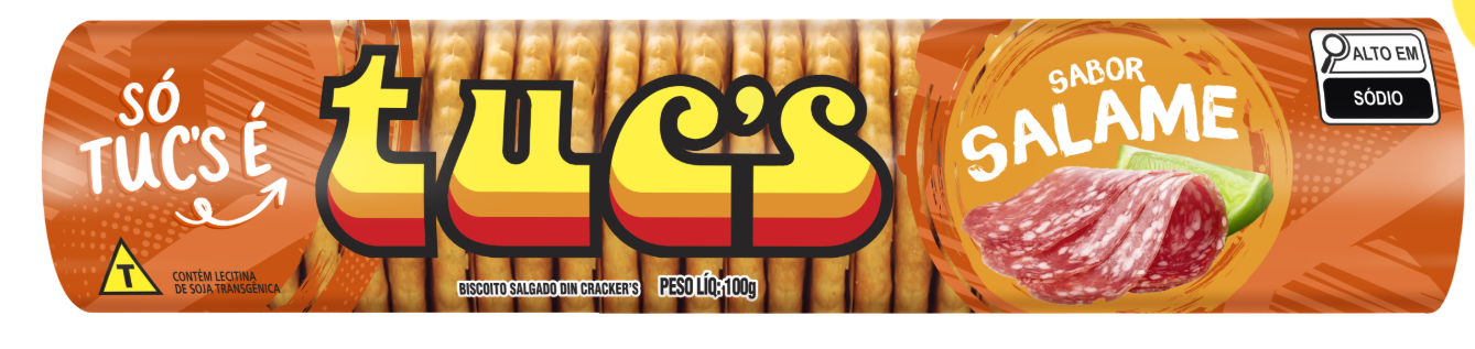 Biscoito Salgado Cracker'S Sabor Salame 100g - Tuc'S