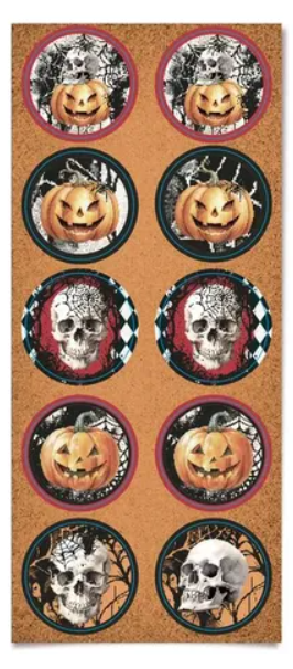 Adesivo Redondo Welcome Halloween C/30 Und. - Cromus