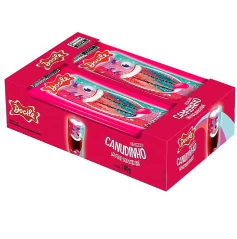 Canudinho Sabor Frutas Vermelhas Cítrica Com 12x15g Cada - Docile