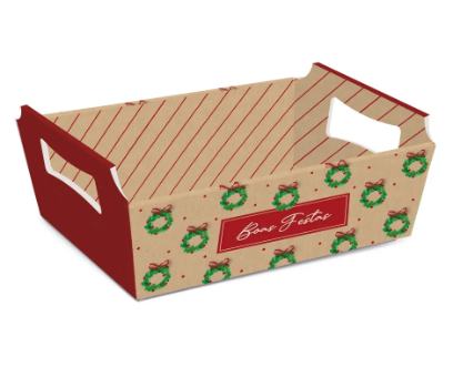 Cesta Cartão P Guirlanda 18x13x7,5cm - Cromus