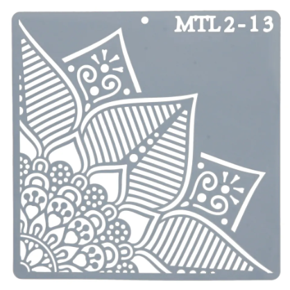 Estêncil Para Bolo E Biscoito Mandala-13 1/4 15x15cm  - Allonsy