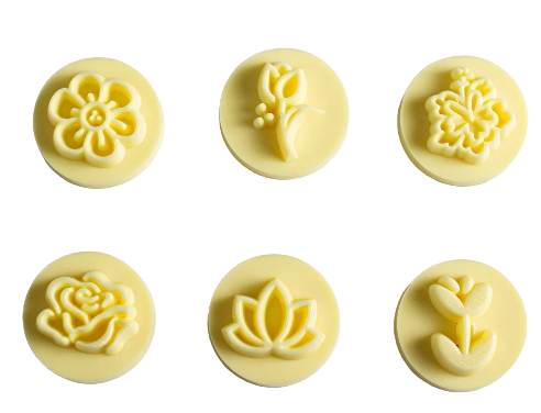 Kit Carimbos Flores (2cm) Amarelo  – Bluestar