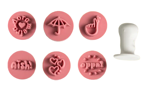 Kit Carimbos Dorama (2cm)  Rosa Bebê – Bluestar
