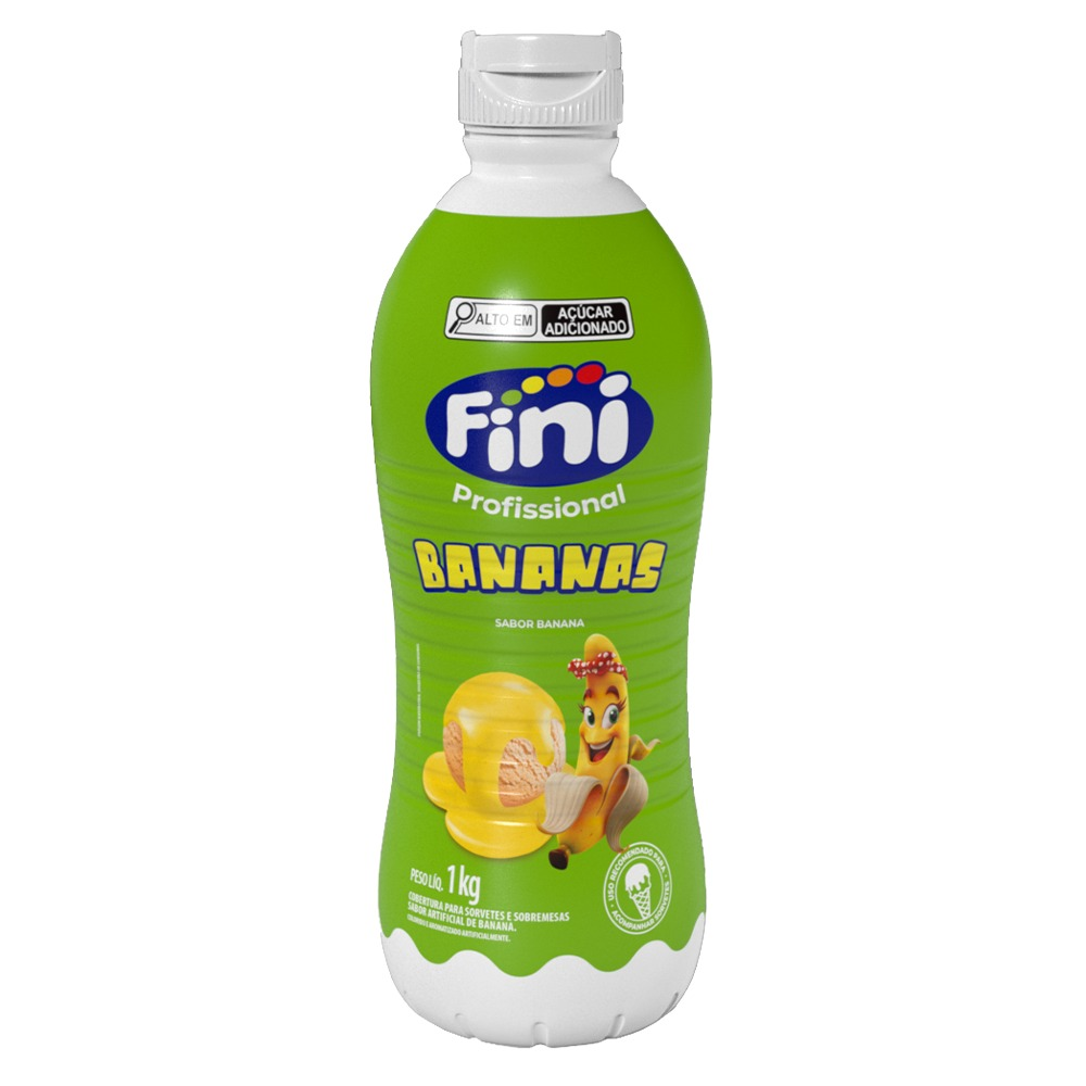 Calda Para Sorvete Bananas 1kg - Fini