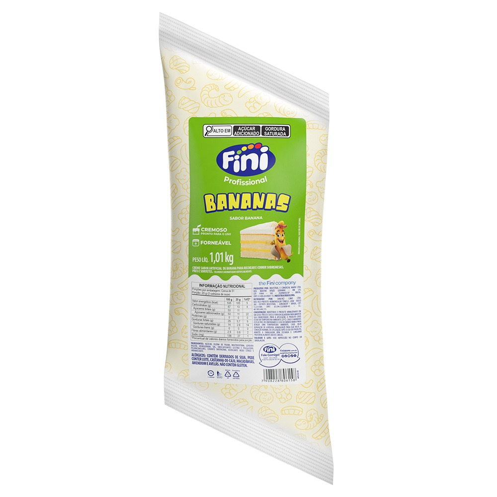 Recheio Sabor Banana 1,01kg - Fini
