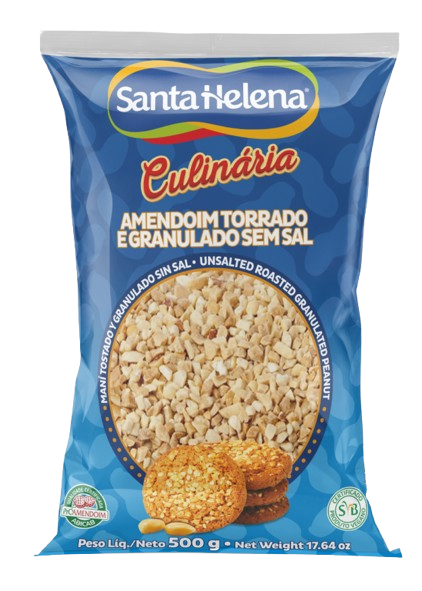 Amendoim Torrado E Granulado S/Sal 500g - Santa Helena