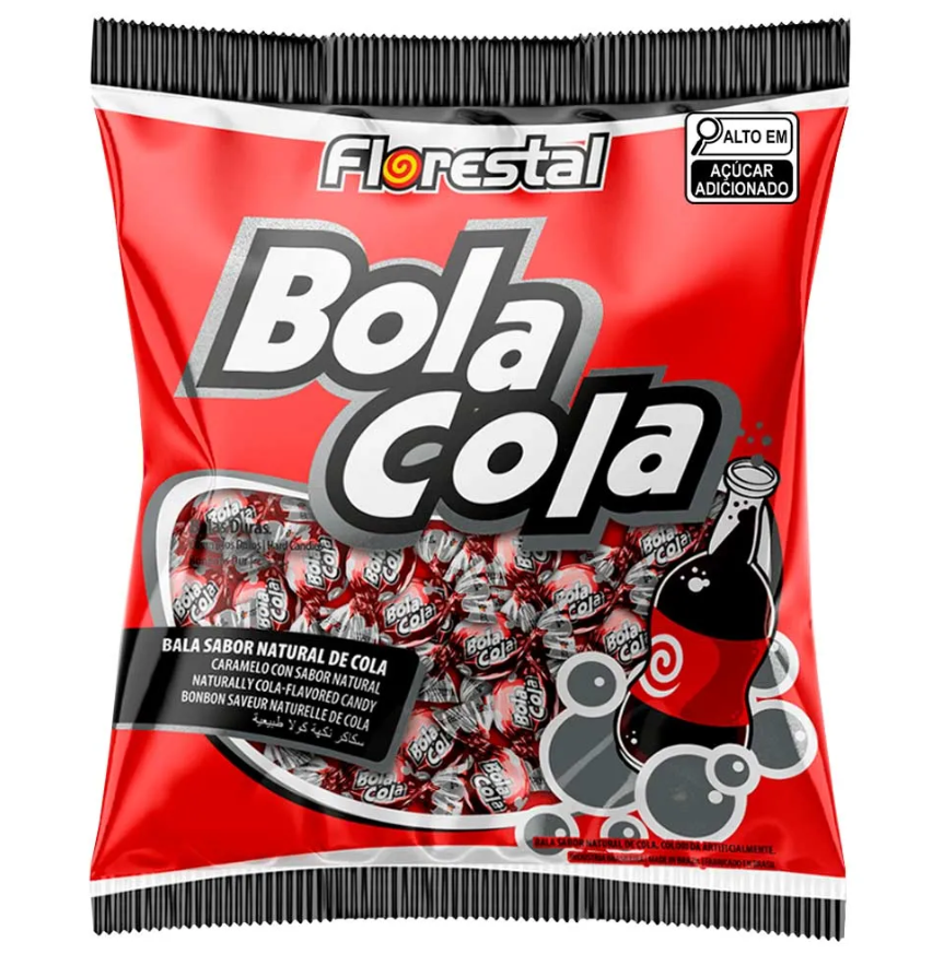 Bala Bolinha Sabor Cola 500g - Florestal