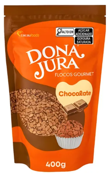 Flocos Macio Gourmet Sabor Chocolate 400g Dona Jura - Cacacu Foods