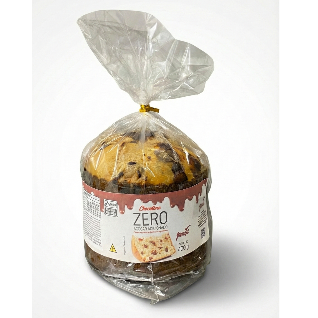 Panetone Com Gotas De Chocolate Zero Açúcar 400g - Partié